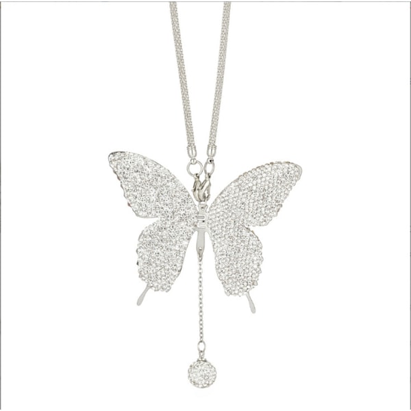 Bling Butterfly Diamant Biltilbehør til Kvinder, Krystal Bil Bakspejl Charms Bil Dekoration Valentinsdag Gaver Lucky Hængende