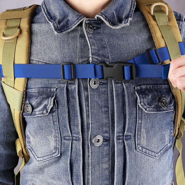 4 Pieces Chest Strap 61 cm x 2.5 cm Adjustable Chest Strap Non-slip Chest Strap for Backpack Quick Release Buckle Durable Quick Release