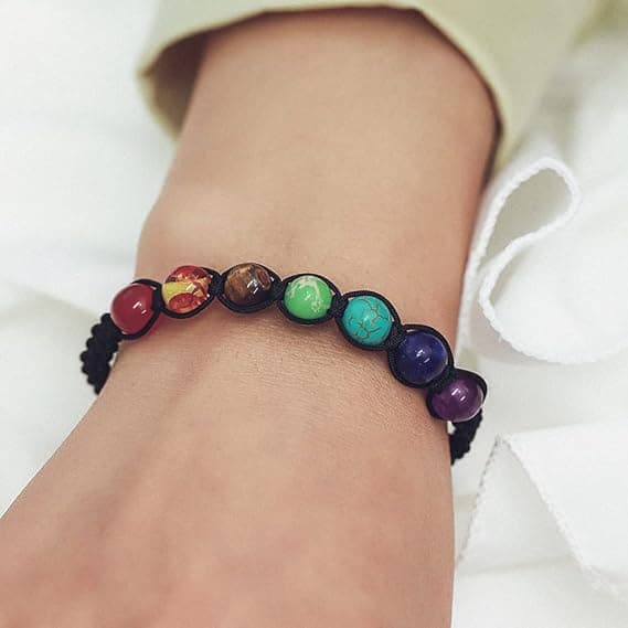 Reiki sten diffuserarmband för yoga, balansering och healing, lyckoamulett