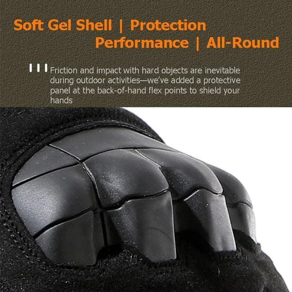 Winter Motorcycle Tactical Gloves, Waterproof and Windproof, Touchscreen Compatible, Cold Weather Gloves, Black, Size L