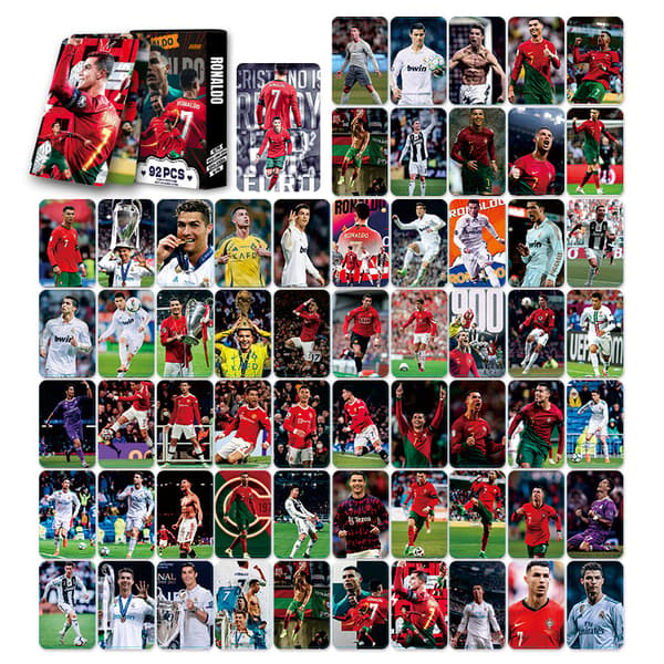 92-dele sæt med højopløselige samlekort med Cristiano Ronaldo