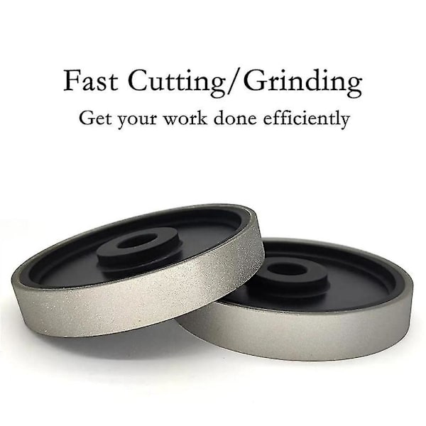 2 stk. Diamant Lapidarisk Smykke Slibesten 6 Tommer 600 1000 Grit, 1 Tommer Arbor Hul, Diamant Slibning