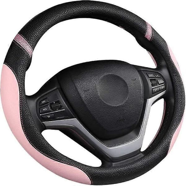 Ratovertræk til kvinder Læder Universal Ratovertræk til bil 15 tommer (pink)