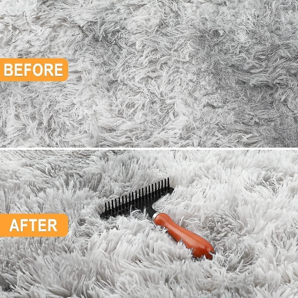 Mattohara, kädessä pidettävä mattohara, tekee matoista taas pörröisiä, puhdistaa hiukset, antaa maton palauttaa pehmeyden 2pcs