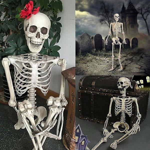 Halloween Menneske Skelet Overdimensioneret Poseable Fuld Livsstørrelse Dekoration Fest Prop