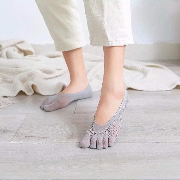 Tåstrømper, 5 par femfingerstrømper til kvinder