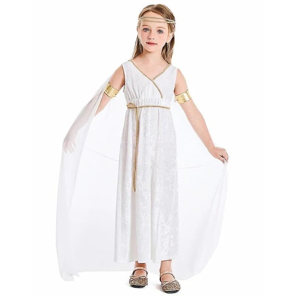 Born Pretty Child Kids Ateenalainen kreikkalainen kreikkalainen jumalattaren puku Toga-mekko tytöille 4-6v 8-10v 10-12v L (10-12T)