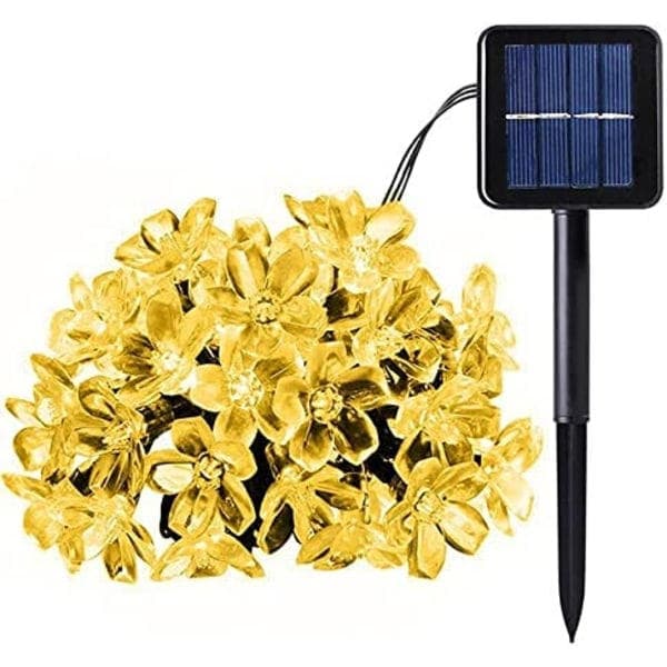 7M 50 LED Kirsebærblomst Solcellelys Hage Fairy Lys