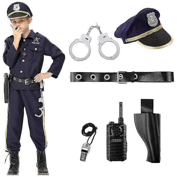 Politibetjent Kostume Til Børn, Politi Kostume Til Børn, Halloween Kostume Til Børn, Rollelegssæt Til Drenge Piger S
