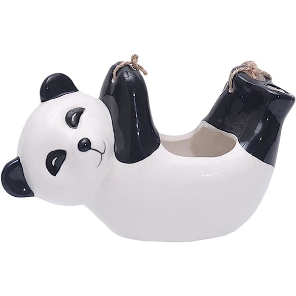 Bedårende keramisk panda hængende er til indendørs have skrivebordskontorindretning