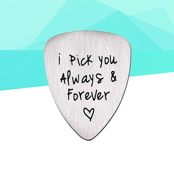 Gitarrtillbehör Gitarr tumvalplock Titanium Stål Gitarrplock Metall Gitarrplock Brev Snidade Gitarrplock Tumvalplock Gitarr