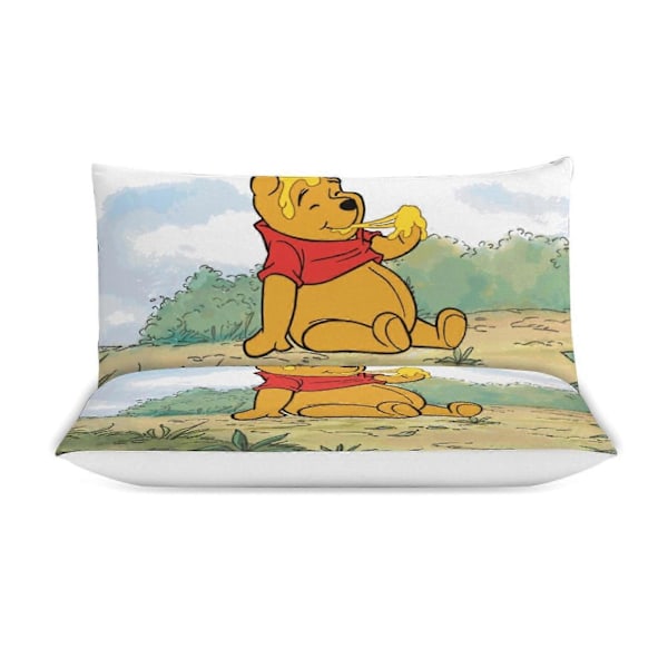 v184 Winnie The Pooh 3-delt Tvilling Sengesett - Inkluderer 1 Enkeldyne og 2 Putetrekk Sengetøy - Falmebestandig Mikrofiber - Winnie The Pooh io184 135x200cm 53x78in