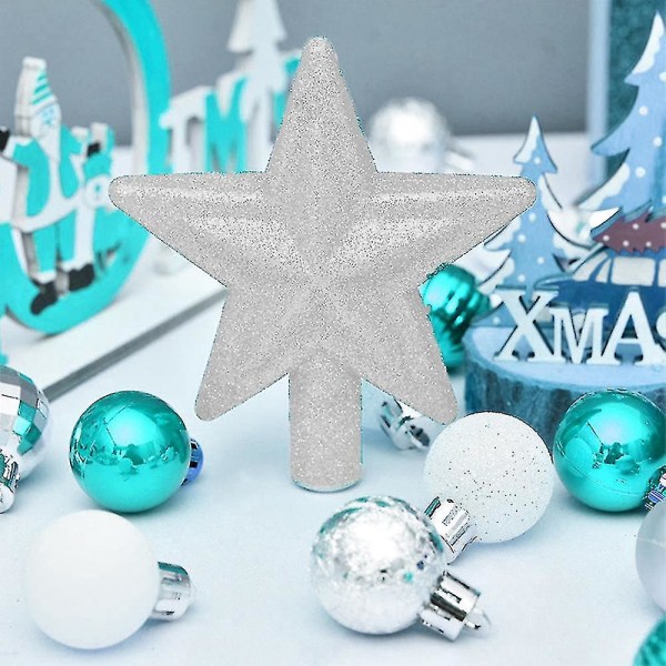 30 julekuler - Uknuselige julekuledekorasjoner blå sølv