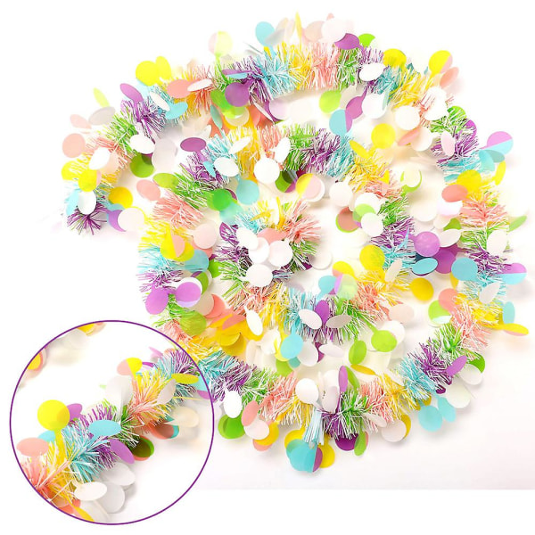 Easter Twist Garland värikäs riippuva koriste puuportaiden koristeluun juhlatarvikkeisiin