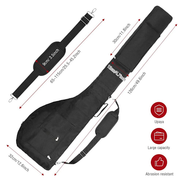 Sammenfoldelig golfbag Mini golfbærepose 49\" Søndagsgolfbag kan rumme op til 10 golfkøller Vandtæt søndagsgolfbag med let rem til træning