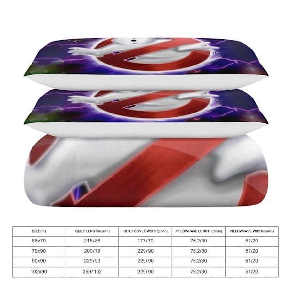 x600 Ghostbusters Påslakan Mikrofiber Sängkläder Set 3D-tryckt Lättviktigt 3-delars Täcke Set, 1 Påslakan och 2 Örngott för Barn Pojke 240x260cm 94x102in