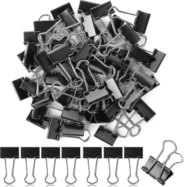 Bindersklips, s bindersklips, 50-pakning, 0,75 tommer, S-klips