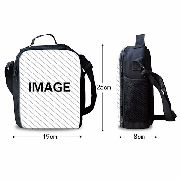 Fotbollsstjärnan Mbappes skolväska för barn, ryggsäck för studenter/pennväska/matväska för män och kvinnor Only a take meal bag