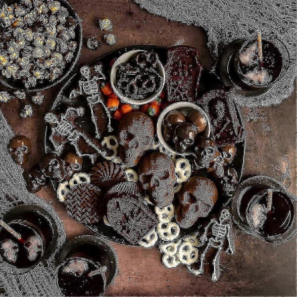 Halloween Bakeware Haunted Skull Cakelet Pan i bronsfinish, perfekt för temabakning