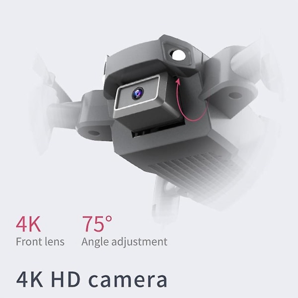 Mini Drone 4k Hd-kamera, gps Wifi Fpv Vision hopfällbar Quadcopter (1080p 2b-paket)