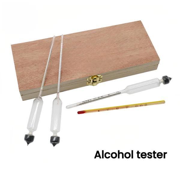 4-pack Alcohol Hydrometer 0-100 Proof Accurate Alcohol Tester with Conversion Chart Thermometer Suitable for Wine and Distilled Spirits