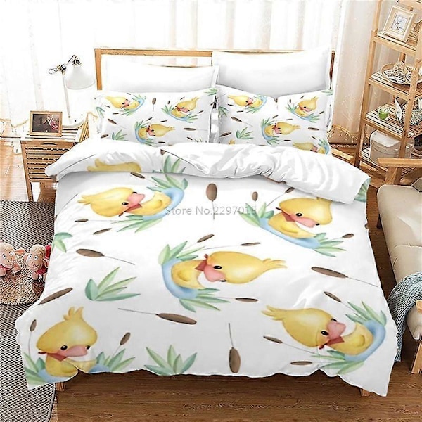 v1044 Lakanat Pienten Lasten Vuodevaatesetti Sarjakuva Söpö Painettu Peittopussilakanasetti Tyynyliina Yhden Hengen Kahden Hengen Queen King Peitto 3-osainen Vuodevaatesetti 135x200cm 53x78in