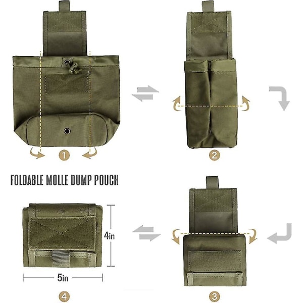 Molle Dump Taktisk. Mag Dump Foldable Magazine Recovery Es Roll-up Magazine Gift