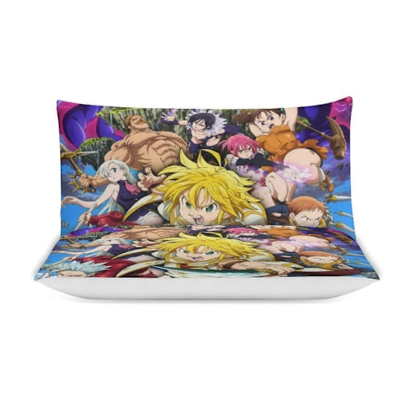 x449 The Seven Deadly Sins 3-delt sengesett Varmt og komfortabelt mykt dynetrekk sengesett med 1 dynetrekk og 2 putetrekk for soverom b449 240x260cm 94x102in