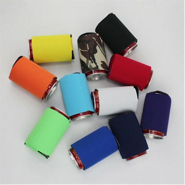 10pcs Neoprene Beer Can Cooler Beverage Bottle Holder Sleeve Insulation Sleeve -ys