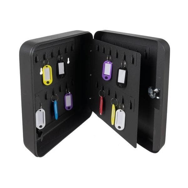 Key Box, 48 Key Hooks Wall Mounted Key Cabinet, Car Key Holder, Lockable Key Storage Box