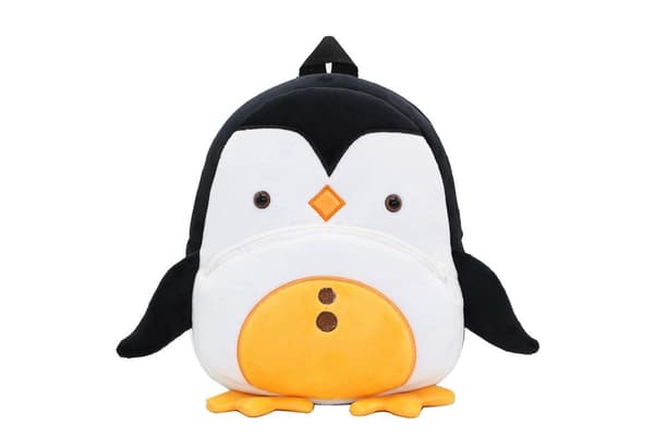 Söpö musta pingviini-koulureppu