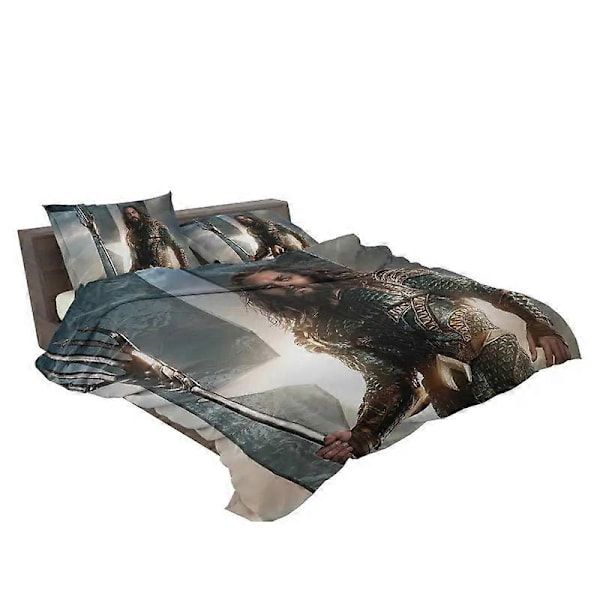 v3960 Lakanat Aquaman Justice League Supersankari Peittosetti Tyynyliina Makuuhuoneen Sisustus Lakanat IU3960 240x260cm 94x102in