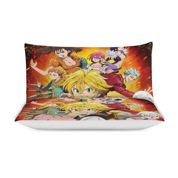 x106 The Seven Deadly Sins 3-delt sengesett Varmt og komfortabelt mykt dynetrekk sengesett med 1 dynetrekk og 2 putetrekk for soverom b106 240x260cm 94x102in