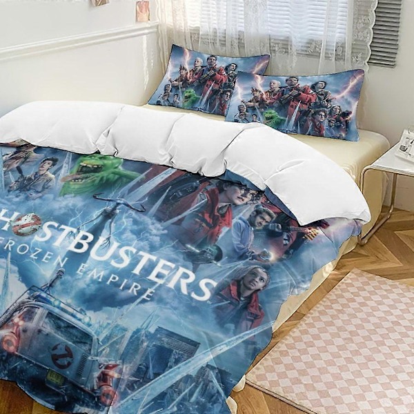 x6 Ghostbusters 3-delt sengetøjssæt Varmt og behageligt blødt dynebetræk sengetøjssæt med 1 dynebetræk og 2 pudebetræk til soveværelse b6 240x260cm 94x102in