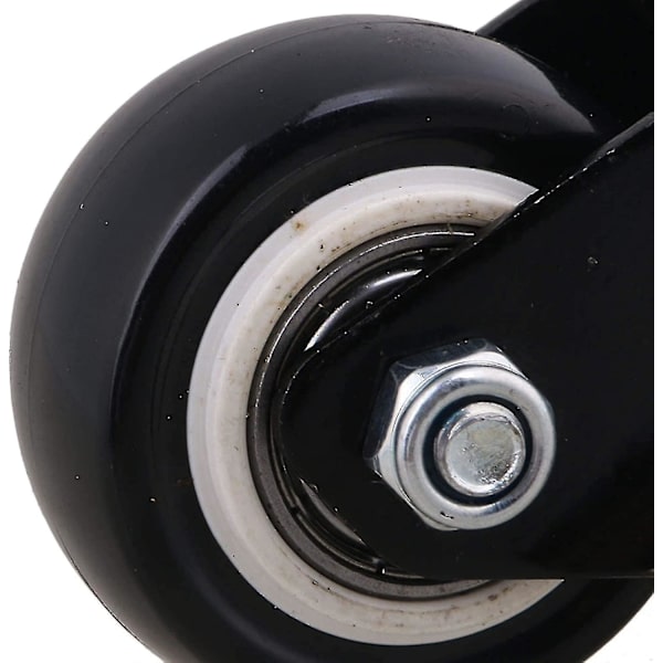 4 st tunga 240 kg M8x25 mm PU svängbara länkhjul möbelvagn