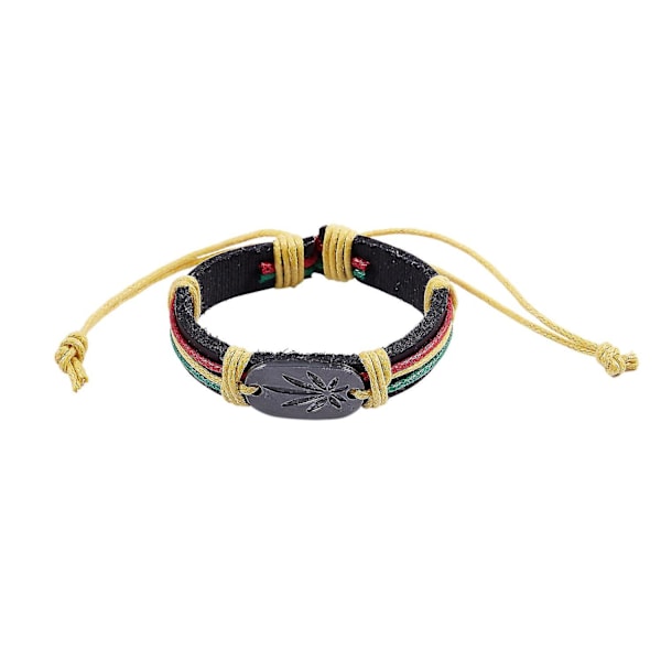 Rasta Jamaica Reggae Læderarmbånd Yellow