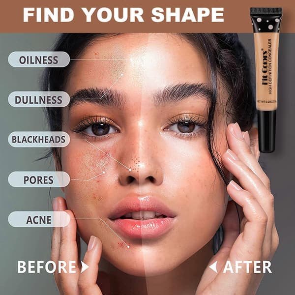 Concealer Foundation Mat Fuld Dækning Lysner Makeup HOT op Make T2I4 B8E2 3 8g