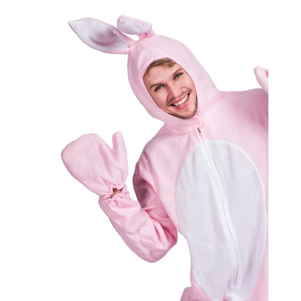 Pink Bunny Kostume Voksen Dyr Pyjamas Påske Halloween fest kostumer