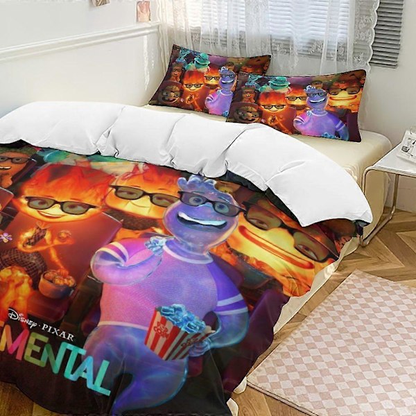 x101 Elemental 3-osainen vuodevaatesetti Lämmin ja mukava pehmeä pussilakanasetti 1 pussilakanalla ja 2 tyynyliinalla makuuhuoneeseen b101 135x200cm 53x78in