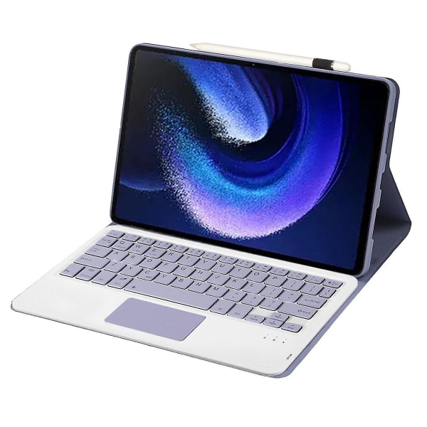 A0N7-A Til Xiaomi Pad 6/Pad 6 Pro PU Tablet Etui Slim Folio Stativ Cover med Touchpad Tastatur