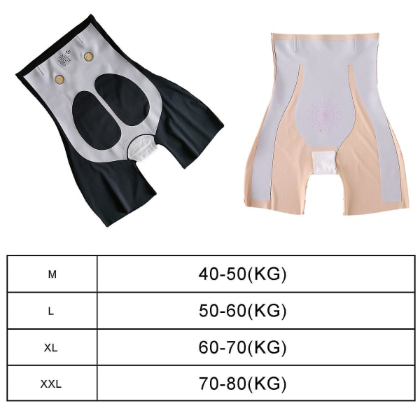 Hög midja magen kontroll byxor, Fiber restaurering shaper, Sömlös hög midja magen kontroll Body Shaper Black M