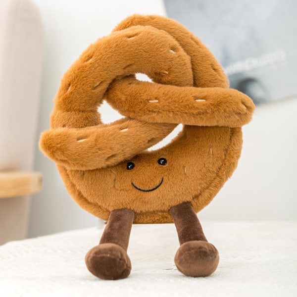 Simuleringsbröd Plyschkudde Mjuk Toastbröd Croissant Baguette Fylld Leksak Ländryggskram Nap Kudde Lång Remsa Plushie Cartoon Mat Kastkudde C