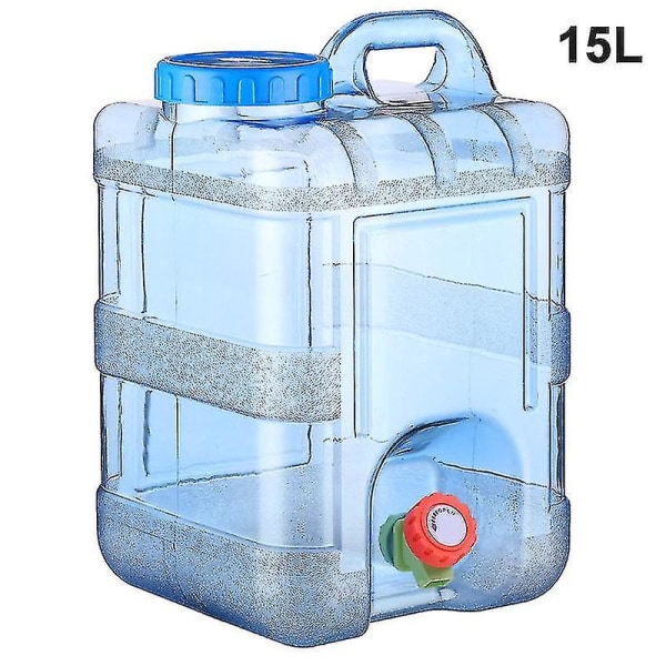 Drikkevandsspand med vandhane 15l Bærbar genanvendelig plastbeholder A 15L