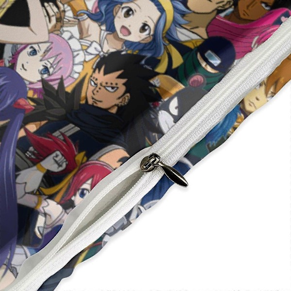 x98 Fairy Tail 3-delt sengetøjssæt Varmt og behageligt blødt dynebetræk sengetøjssæt med 1 dynebetræk og 2 pudebetræk til soveværelse b98 135x200cm 53x78in