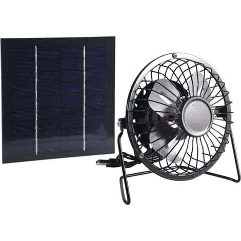 5W 4 tommer bærbar solcelleventilator til drivhus, kontor og udendørs brug, miniudsugning