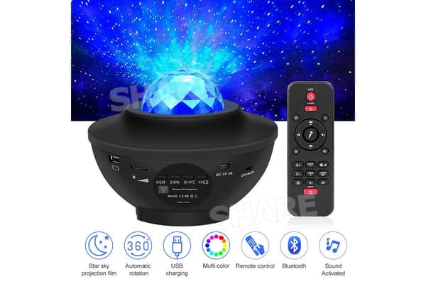 Bluetooth LED-projektori Ocean Star -yövalo