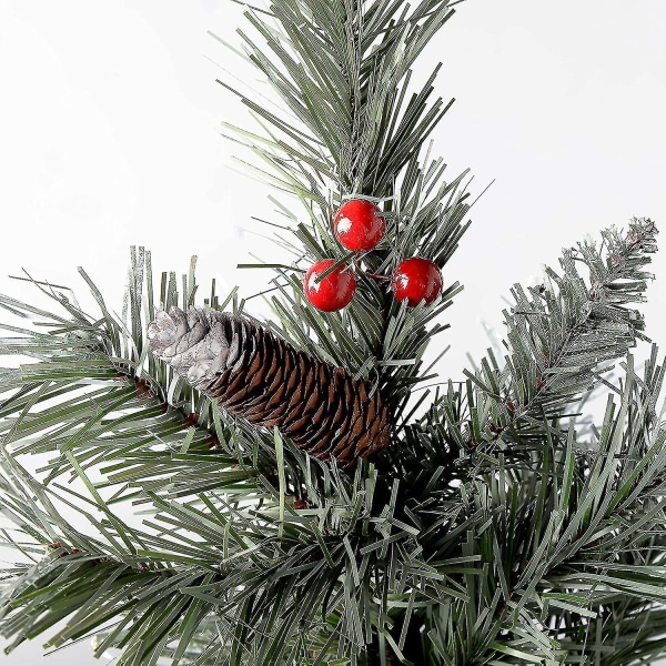 Forbelyst skandinavisk blågran juletræ med 300 jagende varme LED-lys