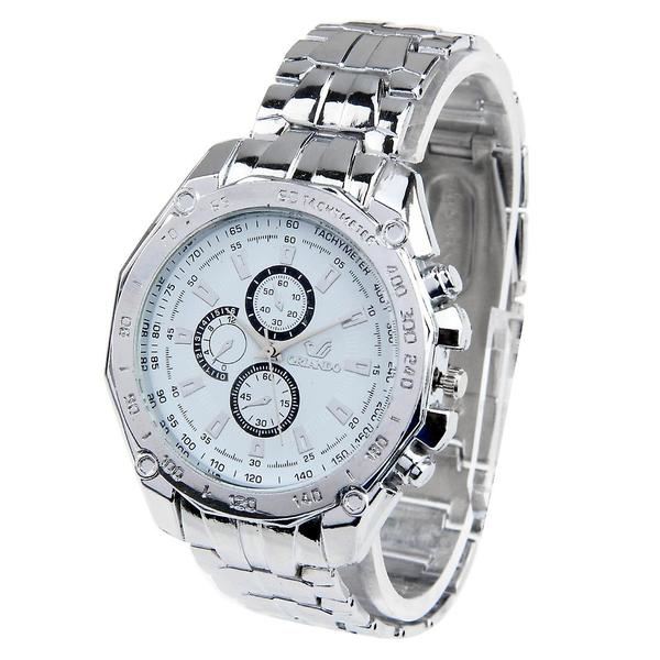 Herr Quartz Klocka White