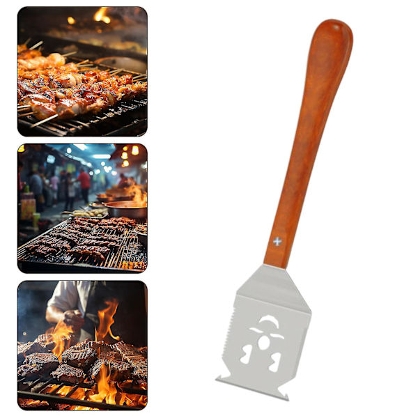 Tyuhe 5-i-1 rustfrit grillspatel i rustfrit stål - robust grillværktøj - korrosionsbestandig metalskabel - grillværktøj