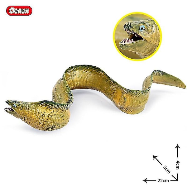 Oenux Undersea Marine Animals Moray Eel Simulation Sea Life Animal Conger Model Figurines Action Figures Learning Toy For Kids